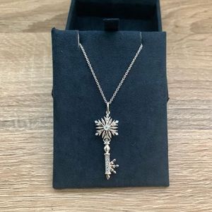 Enchanted Disney Fine Jewelry Sterling Silver & Topaz Elsa Key Necklace
